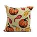 Simply Daisy 16 x 16 Gourds Galore Light yellow Fall Print Outdoor Decorative Throw Pillow