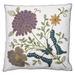 Pillow Perfect Butterfly Floral 18 in. Embroidered Throw Pillow