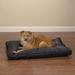 Heavy Duty Dog Bed Chew Resistant Indoor Outdoor Tough Soft Nylon Teflon Beds (Medium - 36 L x 23 W 3 H Black)
