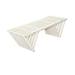 XQuare 54 x 20 x 17 in. Wooden Backless Bench - Two Seat Brides Veil