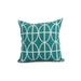 Simply Daisy 18 x 18 Ovals and Stripes Geometric Print Outdoor Pillow Blue