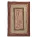 Colonial Mills 6 x 6 Red and Brown Braided Reversible Square Area Throw Rug