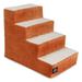 Majestic Pet Villa Pet Stairs 4 Steps Orange Machine Washable Removable Cover 24 x 16 x 20