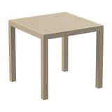 Compamia Ares 31 Square Resin Patio Dining Table in Taupe