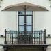 Pure Garden 9ft Half Umbrella for Balcony Porch or Deck Sand