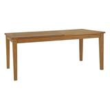 Modway Marina Extendable Outdoor Patio Teak Dining Table in Natural