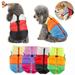 Spencer Pet Cat Dog Jacket Patchwork Winter Fall Waterproof Dog Coat Vest Warm Outfit Puppy Costume for Small Medium Dogs (S Orange+Blue)