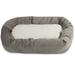 Majestic Pet Sherpa Villa Velvet Bagel Pet Bed for Dogs Calming Dog Bed Washable Small Vintage