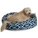 Majestic Pet Sherpa Athens Bagel Pet Bed for Dogs Calming Dog Bed Washable Small Navy Blue