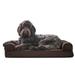 FurHaven Pet Products Quilted Memory Top Sofa Pet Bed for Dogs & Cats - Coffee Medium