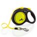 Flexi New Neon Tape Retractable Dog Leash Black/Neon 16ft (for Dogs up to 110 lbs)