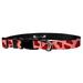 Deluxe Adjustable Dog Collar: Medium Hearts 1 inch Sublimated Polyester by Moose Pet Wear