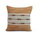 Simply Daisy 18 x 18 Oar Stripe Center Stripe Print Outdoor Pillow Ivory
