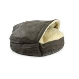 Snoozer Luxury Cozy Cave Dog Bed Small Dark Chocolate Hooded Nesting Dog Bed