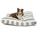 Majestic Pet | Vertical Stripe Shredded Memory Foam Rectangle Pet Bed For Dogs Removable Cover Gray Large