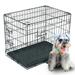 Zimtown 24 Heavy Duty Foldable Double Door Dog Crate with Divider and Removable ABS Plastic Tray