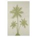 Ox Bay Caliana Tropical Palm Indoor Outdoor Area Rug Beige & Green 5 x 7