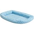 Midwest QuietTime Double Bolster Dog Bed & Crate Mat Blue 22