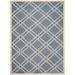 SAFAVIEH Courtyard Jasper Geometric Bordered Indoor/Outdoor Area Rug 6 7 x 9 6 Blue/Beige