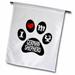 3dRose I Love My German Shepherd. Puppy. Paw. Cool Saying Polyester 1 6 x 1 Garden Flag