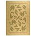 SAFAVIEH Courtyard Euler Traditional Floral Indoor/Outdoor Area Rug 4 x 5 7 Natural/Olive