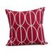Simply Daisy 20 x 20 Ovals Go Round Geometric Print Outdoor Pillow Pink/Fushcia