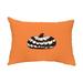 Simply Daisy 14 x 20 Pumpkin Single Orange Halloween Print Decorative Outdoor Throw Pillow