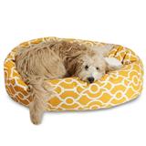 Majestic Pet Sherpa Athens Bagel Pet Bed for Dogs Calming Dog Bed Washable Large Citrus