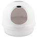 Petmate Booda Dome Plastic Enclosed Cat Litter Box with Dome Lid Covered Cat Litter Pan White