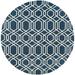 Couristan Covington Ariatta Indoor/Outdoor Area Rug 7 10 Round Navy