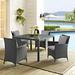 Modway Sojourn 4 Piece Outdoor Patio SunbrellaÂ® Dining Set in Canvas Gray