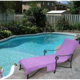 Crover Pool Side Chaise Lounge Cover Cotton 2.2lb 30 x 81 10 Side Pocket