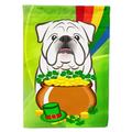 Carolines Treasures BB1964GF White English Bulldog St. Patricks Day Flag Garden Size Small multicolor