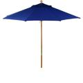 Oxford Garden 9 Ft. Octagonal Hardwood Patio Market Umbrella W/ Pulley - Sunbrella Canvas Navy