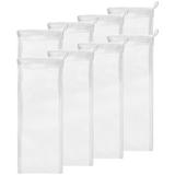 High-Flow Mesh Media Filter Bags with Drawstring - Ideal for Aquarium Filtration 8 Pack 3 x 8
