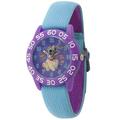 Disney Puppy Dog Pals Rolly Purple Plastic Time Teacher Watch, Reversible Blue and Purple Nylon Strap
