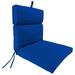 Jordan Manufacturing Sunbrella 22 x 44 Canvas Pacific Blue Outdoor Chair Cushion with Ties and Hanger Loop