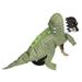 Dinosaur Dog Costume Plush Green T-Rex Pet Outfit XS