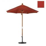 California Umbrella 7.5 ft. Wood Market Umbrella Pulley Open Marenti Wood-Pacifica-Tuscan
