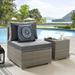 Modway Repose Outdoor Patio Armless Chair in Light Gray Charcoal