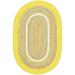 Rhody Rug Kid s Place Indoor/Outdoor Braided Area Rug Yellow 2 x 4 Runner Antimicrobial Reversible Stain Resistant 2 x 3 Accent Outdoor