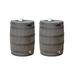 Good Ideas Rain Wizard 50 Gallon Rain Barrel Water Collector Oak (2 Pack)