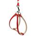 Mirage Pet Faux Leather Snake Skin Step-in Dog Harness Red S (12 to 15 Chest Size)