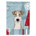 Carolines Treasures BB1743GF Winter Holiday Wire Haired Fox Terrier Flag Garden Size Small multicolor