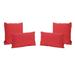 Esme Outdoor Fabric Square and Rectangular Water Resistant Throw Pillows Set of 4 Red