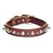 Leather Brothers Inc. 6081-PK24 Pink Signature Leather Spike and Stud Dog Collar Size 24