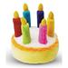 Plush Happy Birthday Cake Dog Toys Soft 6 Candle Plays Melody Song Colorful 5