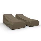 Budge Large Black and Tan Patio Chaise Cover StormBlock Hillside (2 Pack)