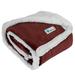 PetAmi Dog Blanket for Medium Large Dogs Pet Bed Blanket Cat Puppy Kitten Fleece Furniture Couch Cover Protector Sofa Car Soft Sherpa Dog Throw Plush Reversible Washable 40x60 Maroon Red