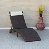 Atlantic Oslo All-Weather Wicker Lounge Chair Recliner Outdoor Patio Furniture Adjustable Brown